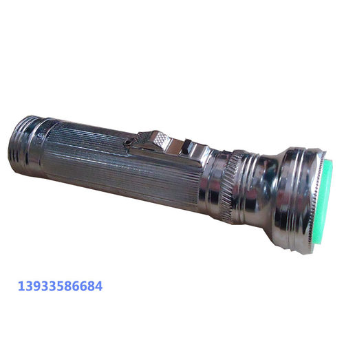老式铁皮手电筒 1号2号5号电池 黄光钨丝灯泡玻璃片 虎头凯达熊猫 - 图3