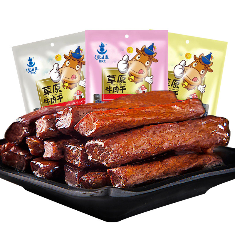 1斤装内蒙古风干手撕包日查牛肉干 包日查食品牛肉类