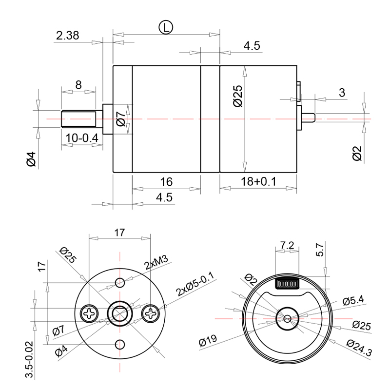 JGA25-2418微型直流无刷减速马达低速调速电机12v24v高速小电动机