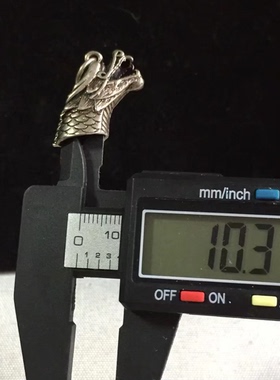 越轩银匠新款s925银龙头吊坠镶嵌黑狗牙配饰民族风男女款