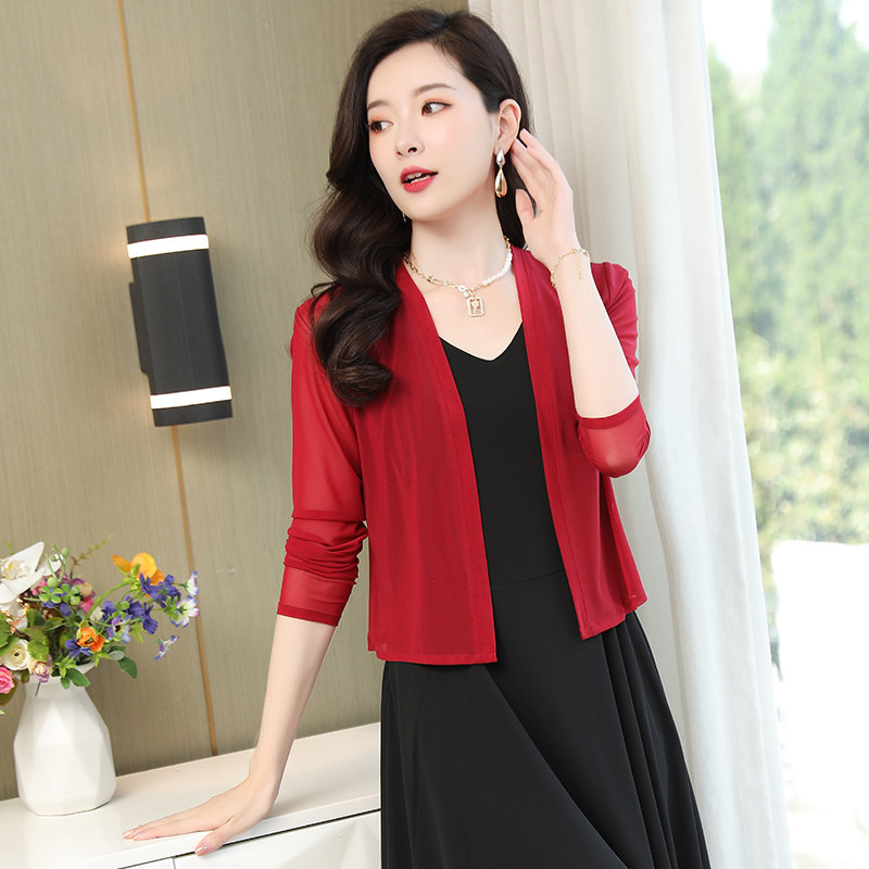 夏季新款冰丝百搭短款网纱小外搭 mfaithful短外套