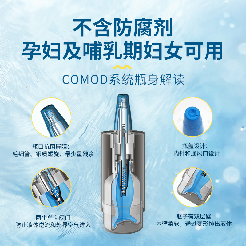 海露玻璃酸钠滴眼液 人工泪液缓解眼疲劳干眼症进口眼药水滴液眼