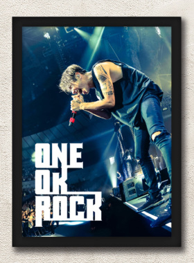 one ok rock 摇滚乐队海报装饰画 OOR带框实木挂画周边