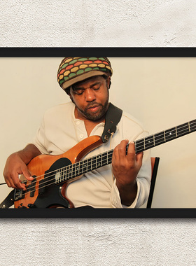 Victor Wooten贝斯手海报壁画维克多伍顿贝司周边挂画琴行壁画