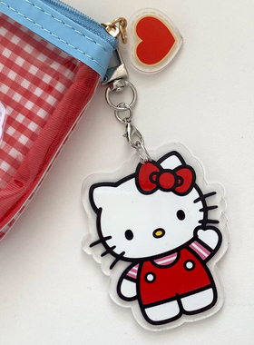 PCity77新款ins可爱卡通HelloKitty亚克力KT猫手机钥匙扣包包挂件