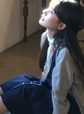 法式复古蕾丝丝巾女白色花边系脖高级感飘带领巾腰间配饰少女心潮