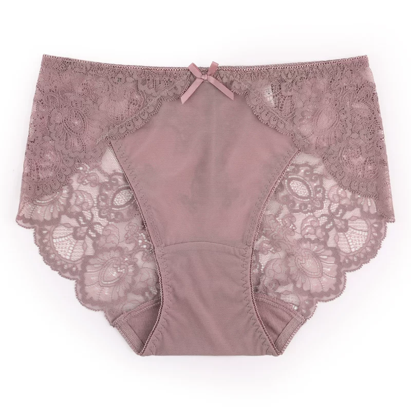  Lace pants, cotton sexy breathable trousers, mid rise