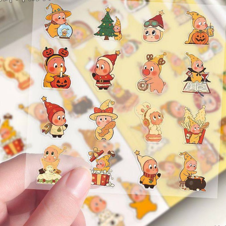 114张透明款我们都是星星人贴纸卡通可爱治愈贴画防水装饰水杯diy,淘宝优惠券,粉丝福利购,淘宝优惠卷