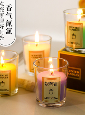 香薰蜡烛氛围感ins小众浪漫情调助眠高级感香氛伴手礼盒生日礼物