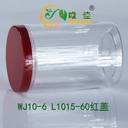 WJ10-6 L1015-60 茶叶包装瓶PET塑料罐大口瓶密封透明罐1020毫升 - 图2