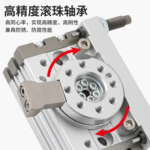 90度/180度旋转气缸转角摆动HRQ/MSQB-3A/7A/10A/20A/30A/50A/70A - 图0