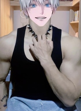 男生项圈体育生1S肌肉猛攻0M颈环颈带网红choker尖铆钉项圈项链锁