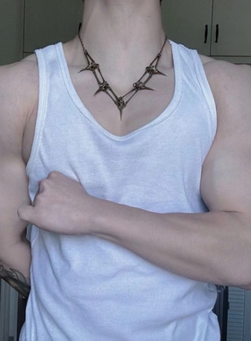 男生鸟头骨颈链体育生1S男0M项圈型男骷髅项链人猿泰山项链锁骨链