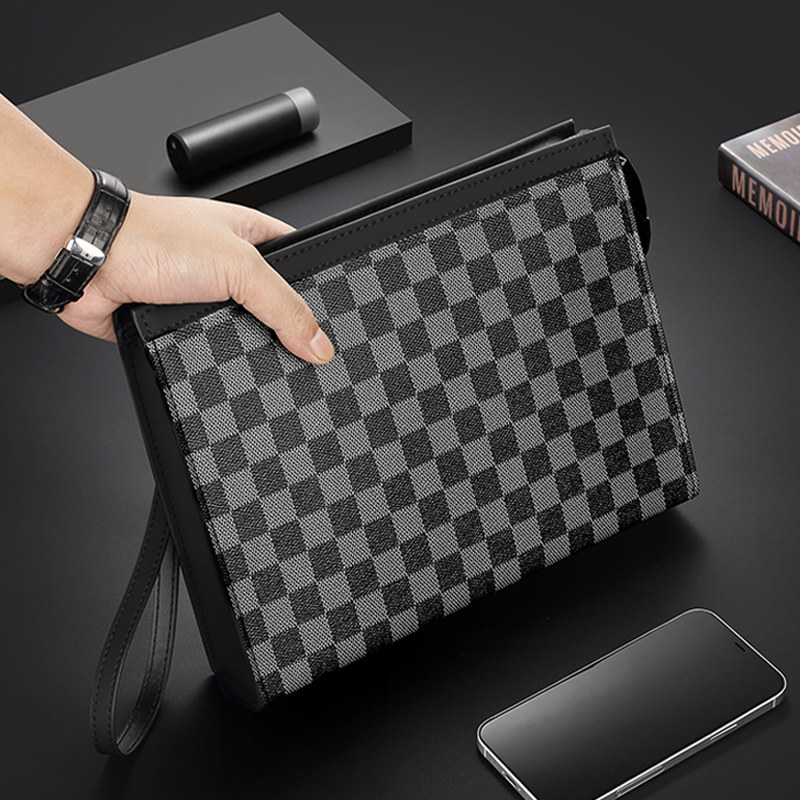 新款2022真皮手拿包男士潮牌手拎包 帕朗尼箱包男士包袋