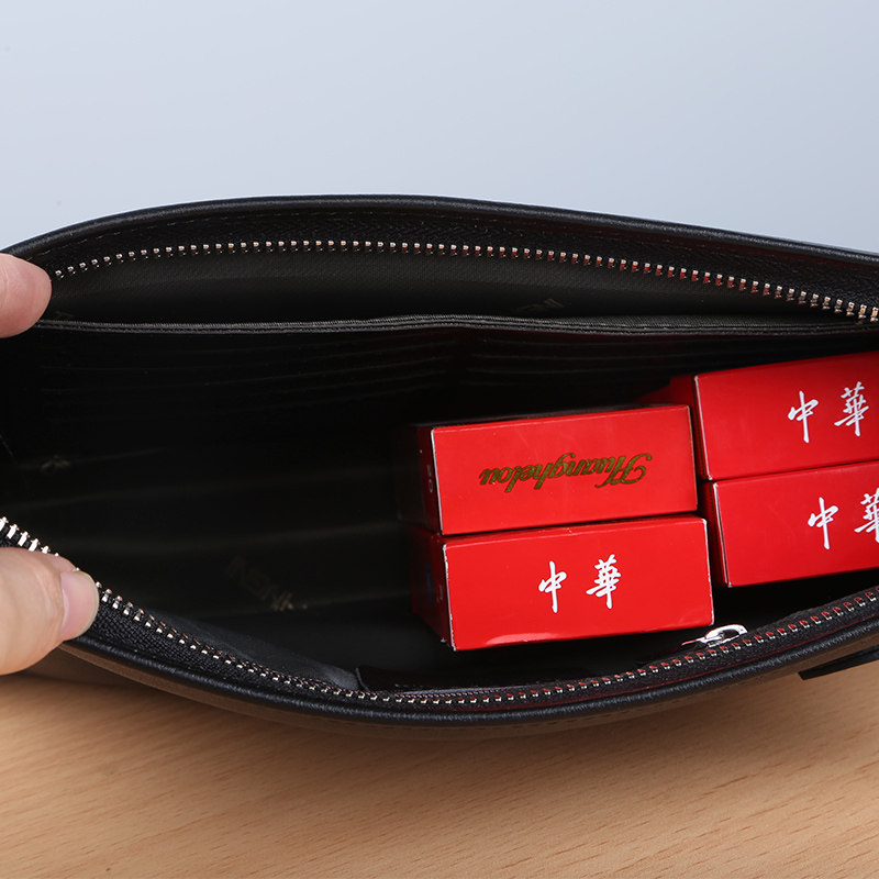 新款2022真皮手拿包男士潮牌手拎包 帕朗尼箱包男士包袋