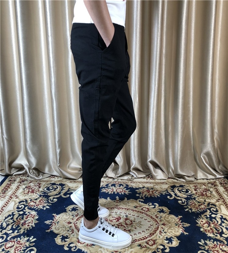 网红潮流百搭小脚休闲裤社会潮男修身束脚裤精神小伙裤子男九分裤,淘宝优惠券,粉丝福利购,淘宝优惠卷