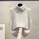 Lapel knitted vest vest layered sweater vest trendy