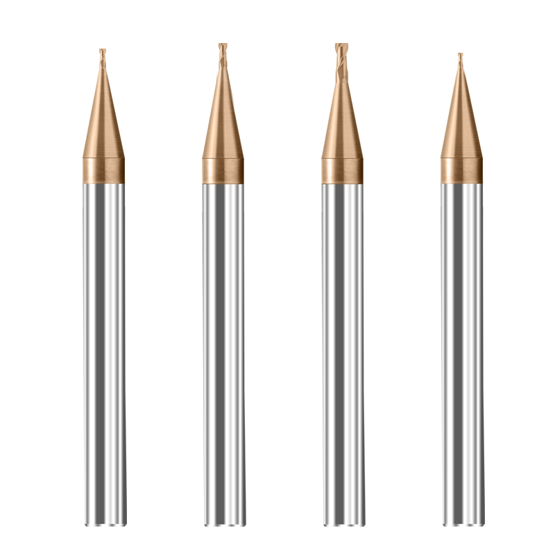 钨钢小径刀CNC合金涂层微小径铝用进口加硬HDK60度涂层平底立铣刀 - 图3