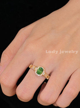 蕾迪高定1克拉薰衣草星夜皇家蓝意大利工艺时尚百搭戒指