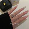 Leidy high-end new Chinese style minimalist natural water foam jade s925 silver water foam high ice and high transparency ring