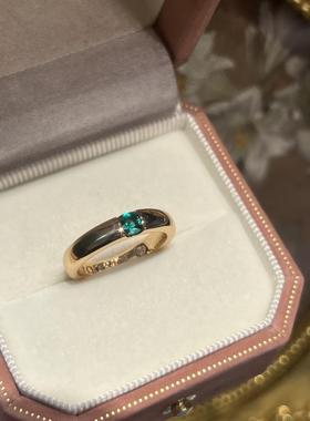 蕾迪高定光环内圈forever10分莫桑木佐绿0..5克拉时尚戒指