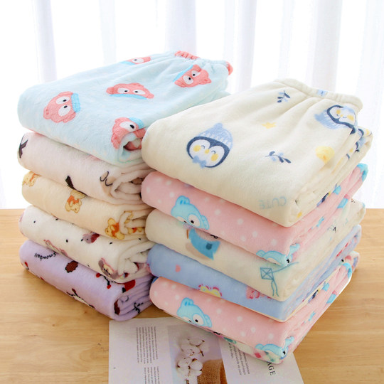 Increase coral velvet loose fairy warm pants in autumn and winter