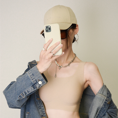 隐形王者超薄款！！内衣女夏季特调深肤色不透无痕背心式文胸美背 - 图2