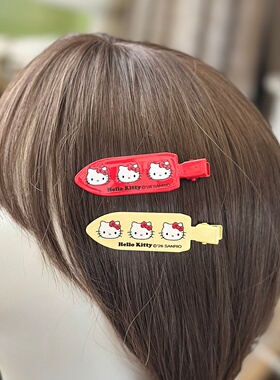 凯蒂猫彩色无痕发夹女化妆固定夹