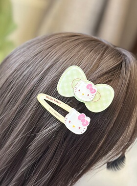 小清新鸭嘴发夹正版Hellokitty