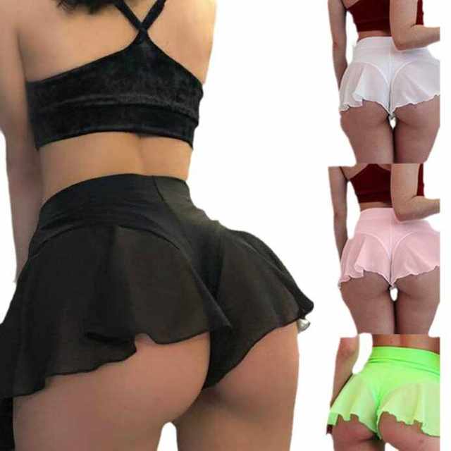 200 catties large size women's clothing big guy supplies sexy ultra short home clothing hollow buttocks pseudo-girl cd drag skirt