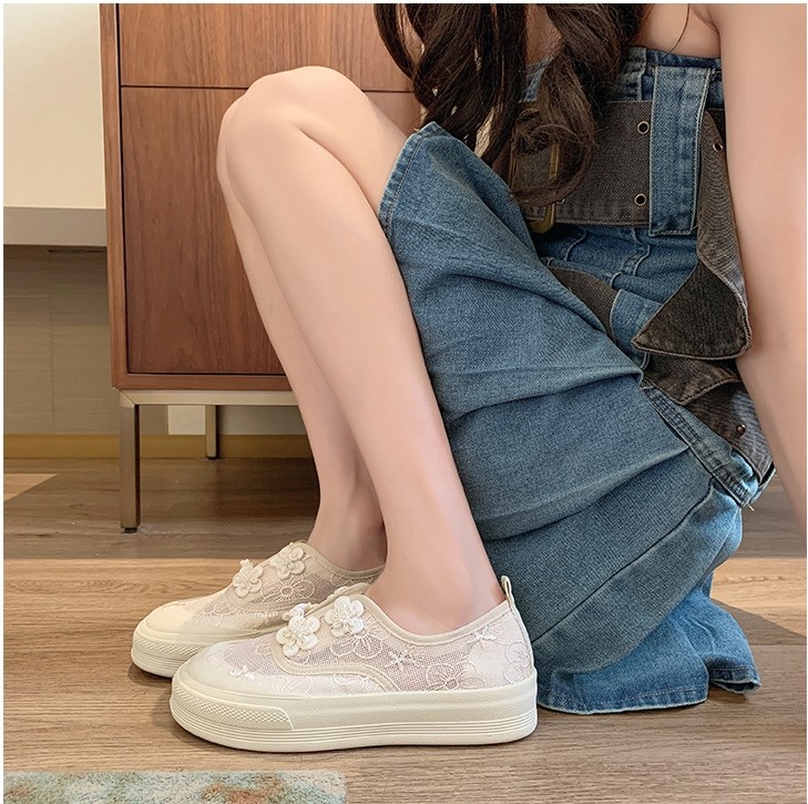 品牌一脚蹬国风女单鞋2025夏新款单网面透气休闲鞋渔夫板鞋小白鞋,淘宝优惠券,粉丝福利购,淘宝优惠卷