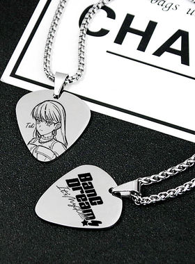 钛钢珍珠链免费刻字项链