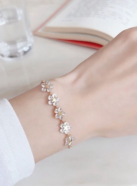 金色花朵星星手链ins小众设计