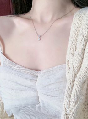 水滴项链女高级设计感小众轻奢