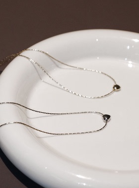 简约时尚小爱心项链女生轻奢小众
