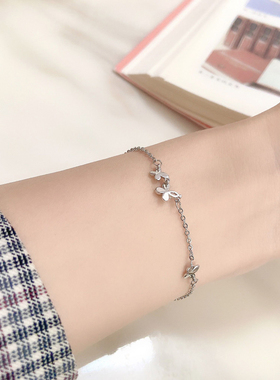 蝴蝶花朵手链女甜美ins冷淡风