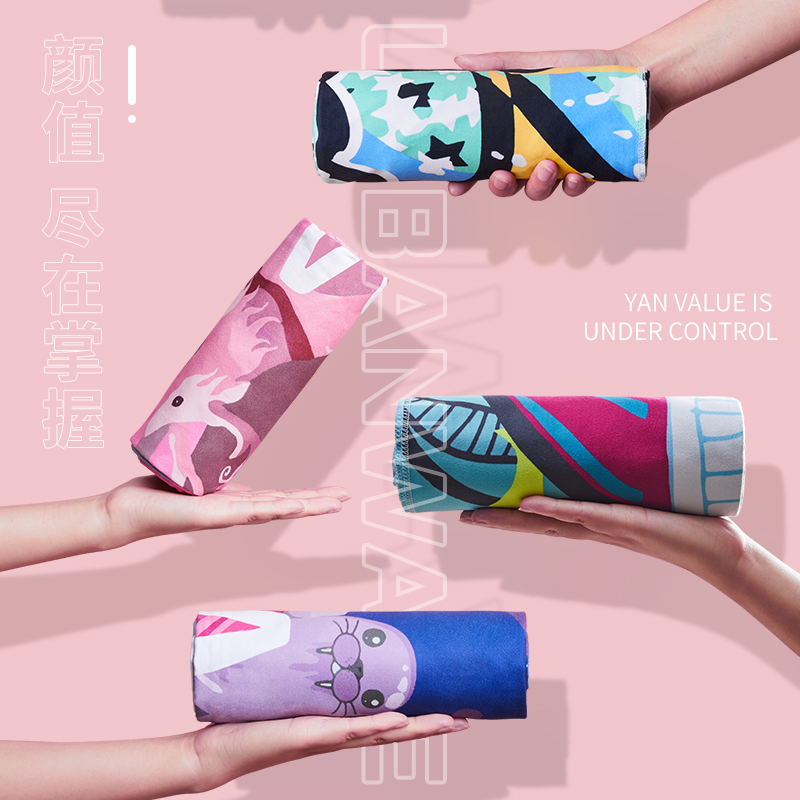 urbanwave旗舰店ins网红游泳速干浴巾沙滩巾运动吸水毛巾斗篷浴袍快干便携儿童女0