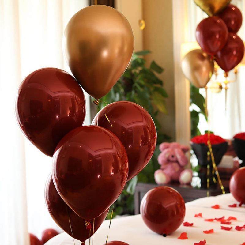 10寸双层心型石榴红气球桃心宝石红乳胶气球结婚房间布置装饰用品,淘宝优惠券,粉丝福利购,淘宝优惠卷