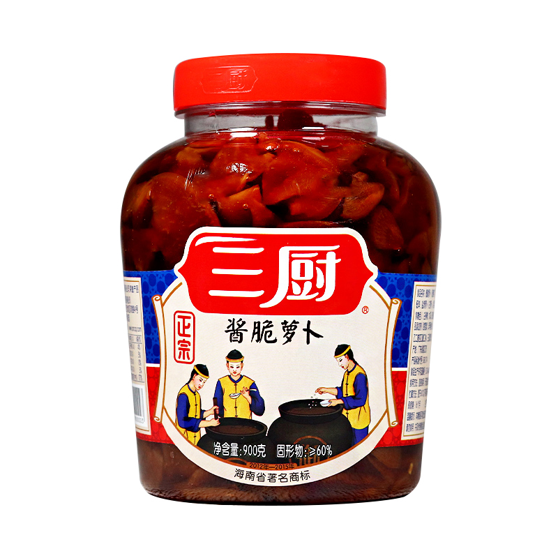 三厨爽脆菜脯900g酱腌菜酱油渍菜海南酱脆萝卜胚酱汁下饭开味泡菜 - 图0