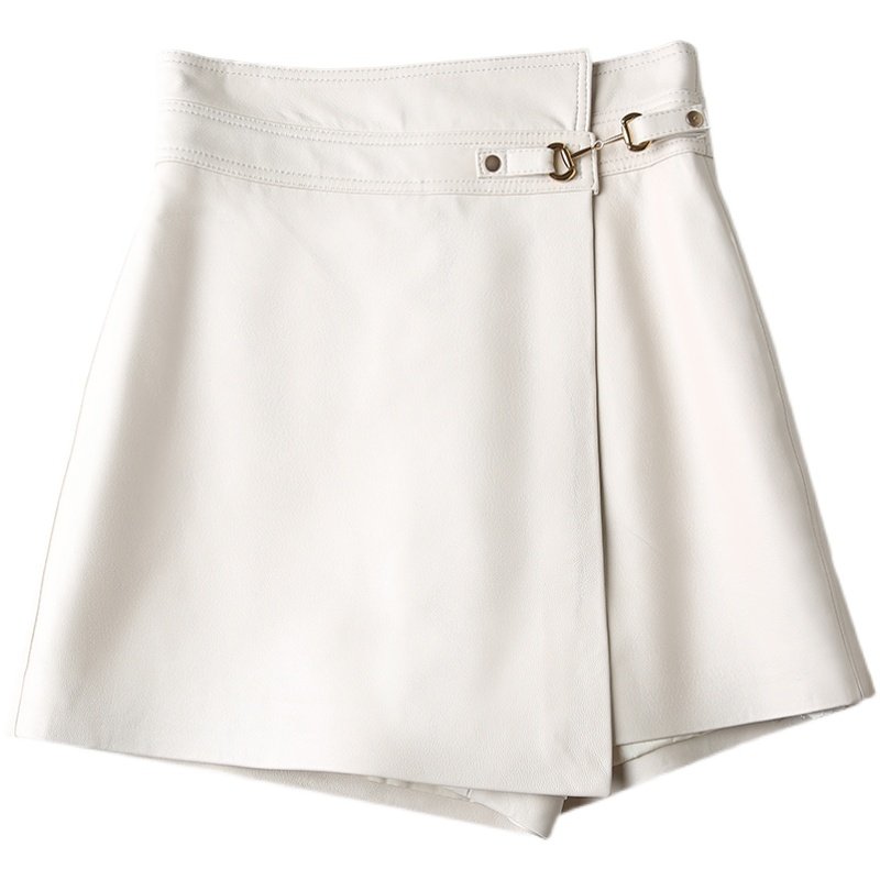 不规则高腰真皮皮短裤女欧洲站绵羊皮皮裤秋冬新款裤裙时尚皮靴裤,淘宝优惠券,粉丝福利购,淘宝优惠卷