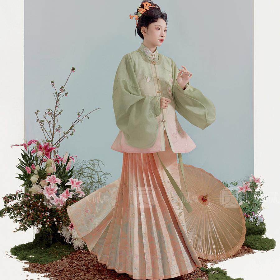 无贰集【游园惊梦】明制立领对襟衫短比甲马面裙日常春款汉服,淘宝优惠券,粉丝福利购,淘宝优惠卷