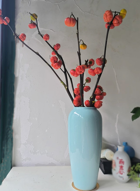 简约陶瓷景德镇客厅桌面百合花瓶