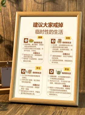 长期主义相框墙面装饰画挂画
