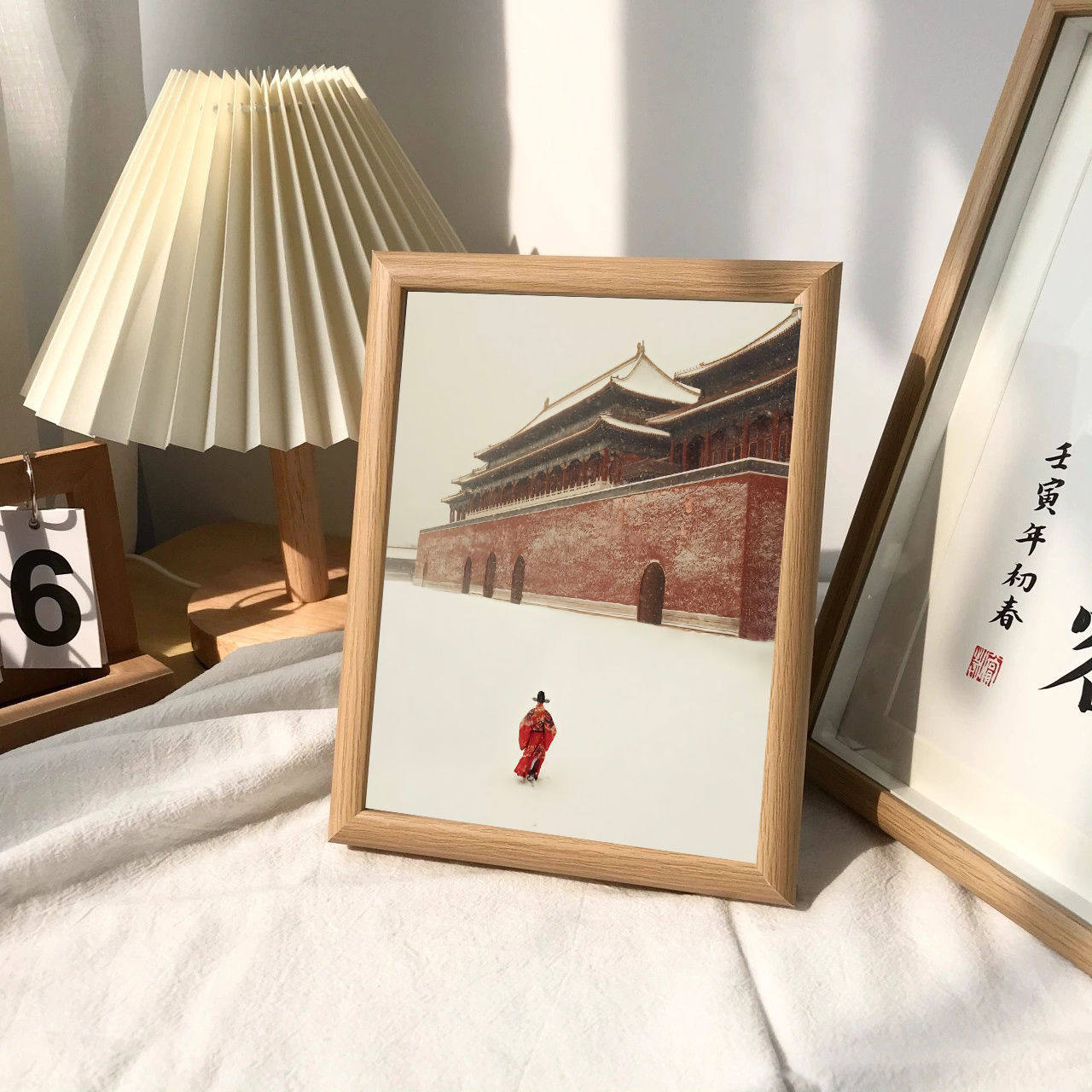 张居正雪中独行相框摆件书桌面摆台励志装饰挂墙挂画自律宿舍装饰,淘宝优惠券,粉丝福利购,淘宝优惠卷