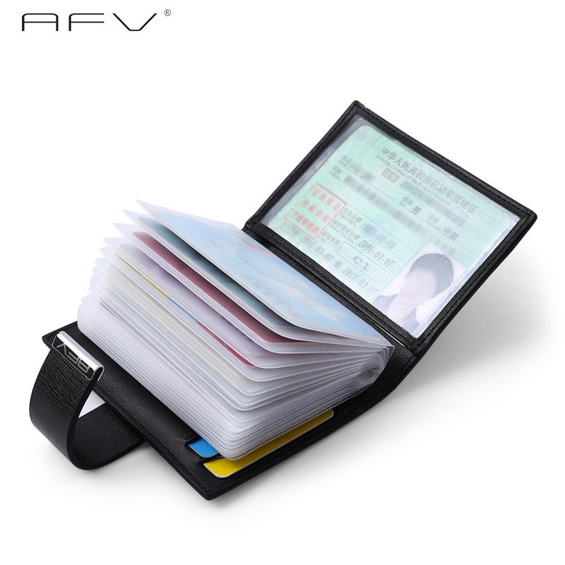 男小巧超薄简约20多卡位小信用卡包 afv卡包