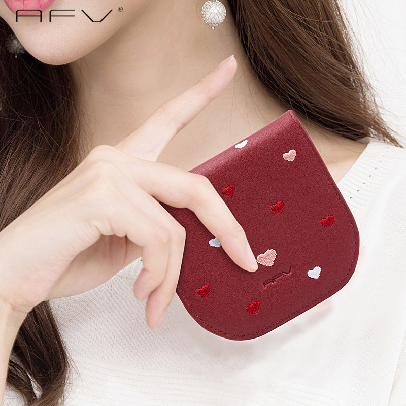 女短款ins简约小众超薄折叠小钱包 afv钱包