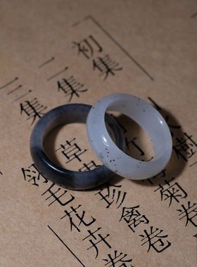 住朴指环戒指新疆青花籽料