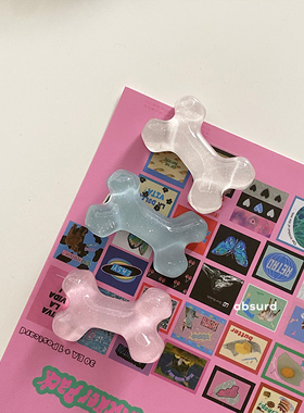 边夹侧夹树脂可爱骨头发夹