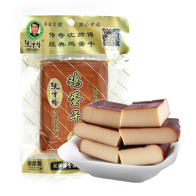 单袋包邮 四川特产沈师傅鸡蛋干100g 酱香味鸡蛋干 素食豆干零食 - 图0