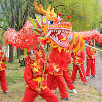 Dragon dance performance props complete bronzing steel wire national standard adult whole set dance dragon light dragon luminous dragon head oxford cloth